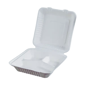 9 Inch 3 Compartment Clamshell