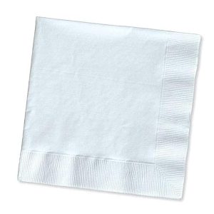 2Ply Cocktail Napkin White-10X100