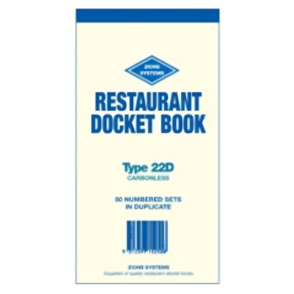 Cafe Docket Book D/CARBONLESS