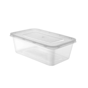 650ML-2 Compartment Clear White Colour Containers for takeaway