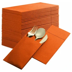 2 PLY 1/8 Dinner napkin orange-10X100
