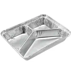 3 compartment foil container-4×125